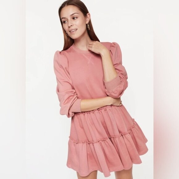 Cami NYC Dresses & Skirts - CAMI NYC pink sweatshirt long sleeve pink dress